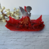 Picture of Red Ornament Candle - Angel Figurine